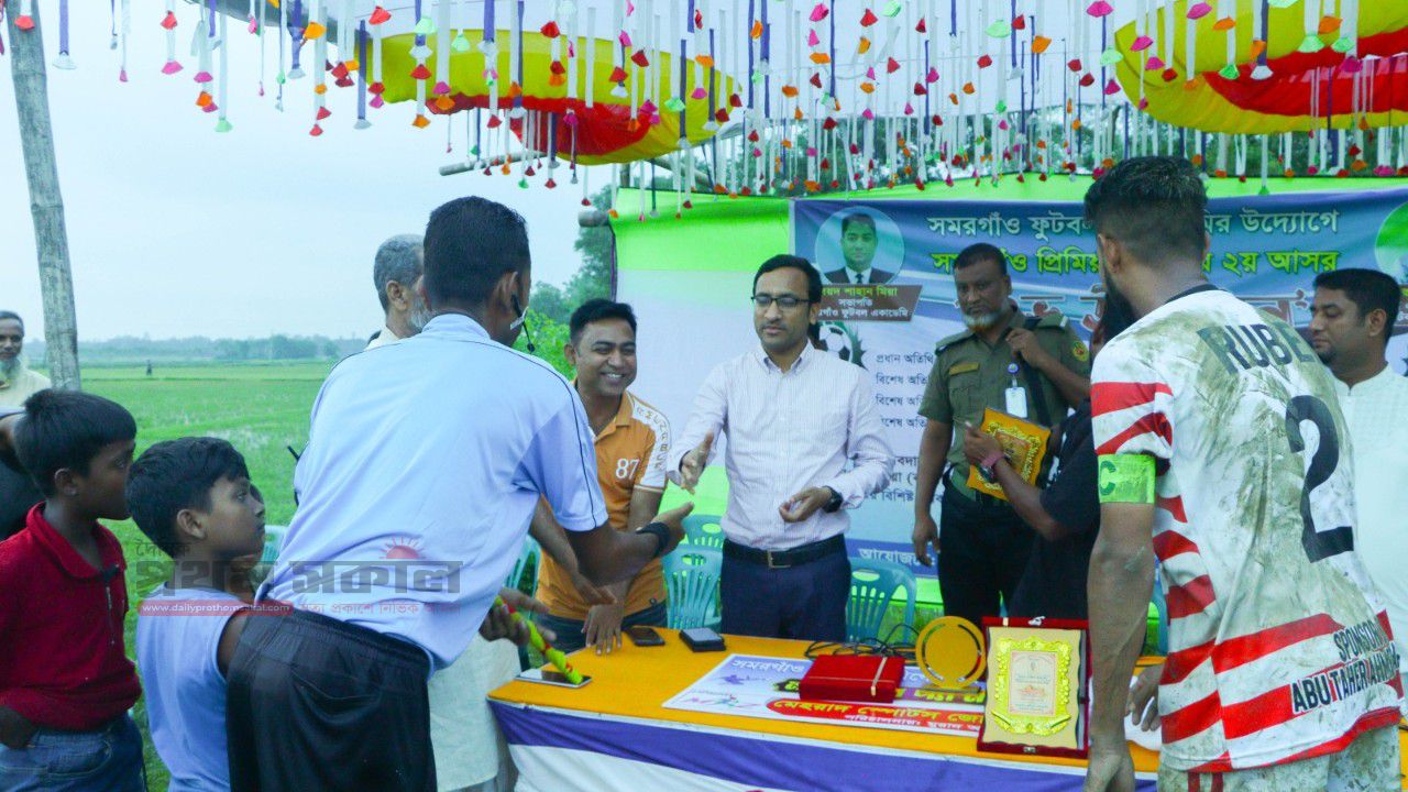 নবীগঞ্জে যুব সমাজকে বাঁচাতে ফুটবল খেলার কোন বিকল্প নাই- ইউএনও