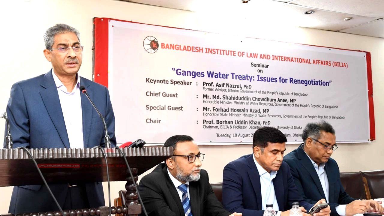 ফারাক্কা পানি বণ্টন চুক্তি নবায়নে পানির অধিকার রক্ষায় সর্বোচ্চ গুরুত্ব দেওয়া হবেঃ পানিসম্পদ মন্ত্রী
