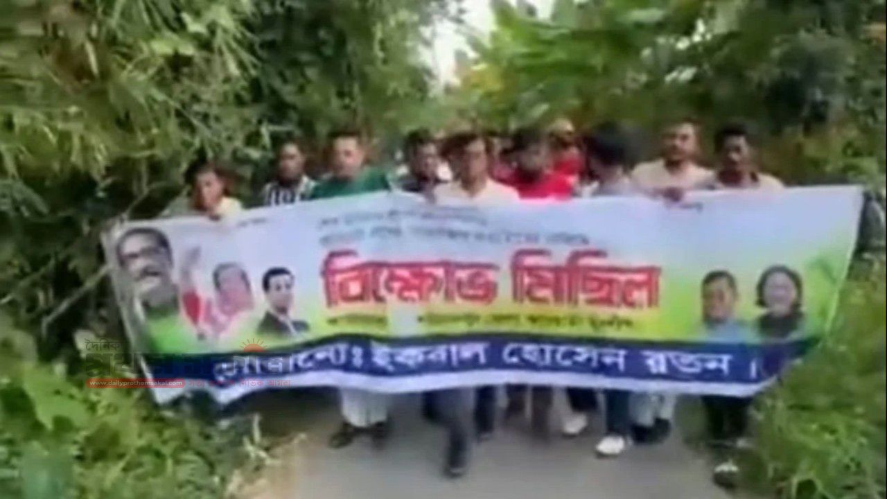 নিষিদ্ধ সংগঠন ছাত্রলীগ ও কার্যক্রম নিষিদ্ধ যুবলীগের নেতাকর্মীদের মিছিল,৬ গ্রেফতার